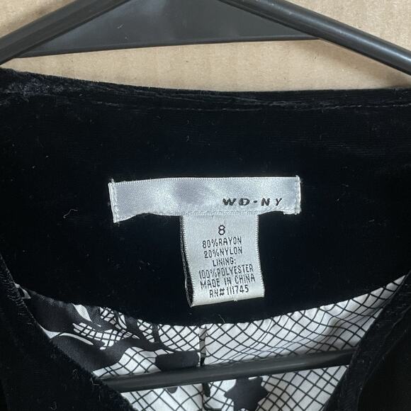 Vintage Women’s Jacket Y2K Black Velvet Full Zip Rhinestone Detail Belted Bling - Picture 7 of 11